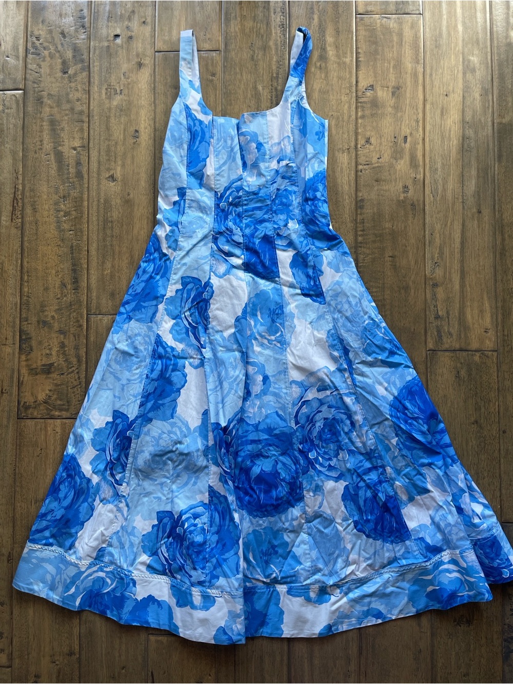 ✨NEW✨Milly Nia Floral Print Midi Cotton Stretch Dress - Picture 2 of 8